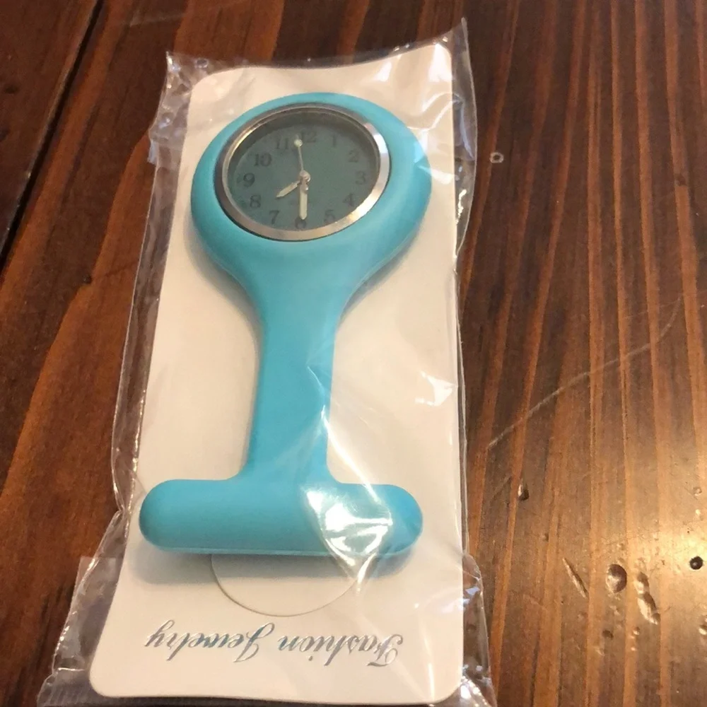 Teal watch pin